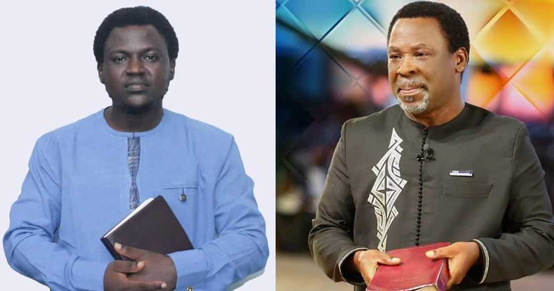 Cameroonian cleric Paul (l) and TB Joshua. Cameroonian cleric Paul (l) and TB Joshua.