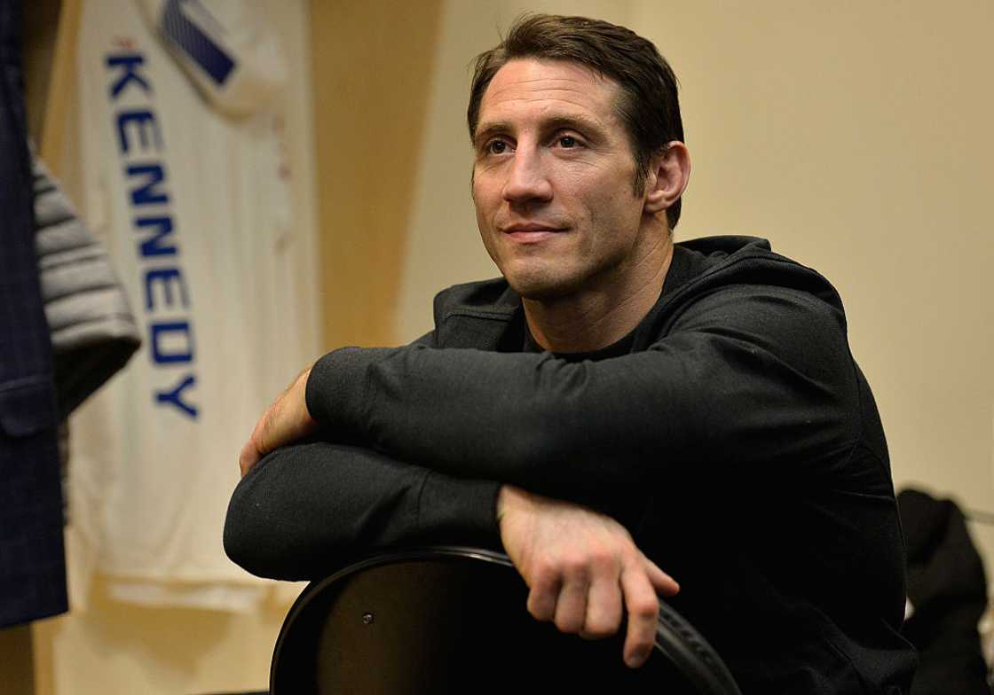 Kennedy relaxes backstage during the UFC 206 event Kennedy relaxes backstage during the UFC 206 event