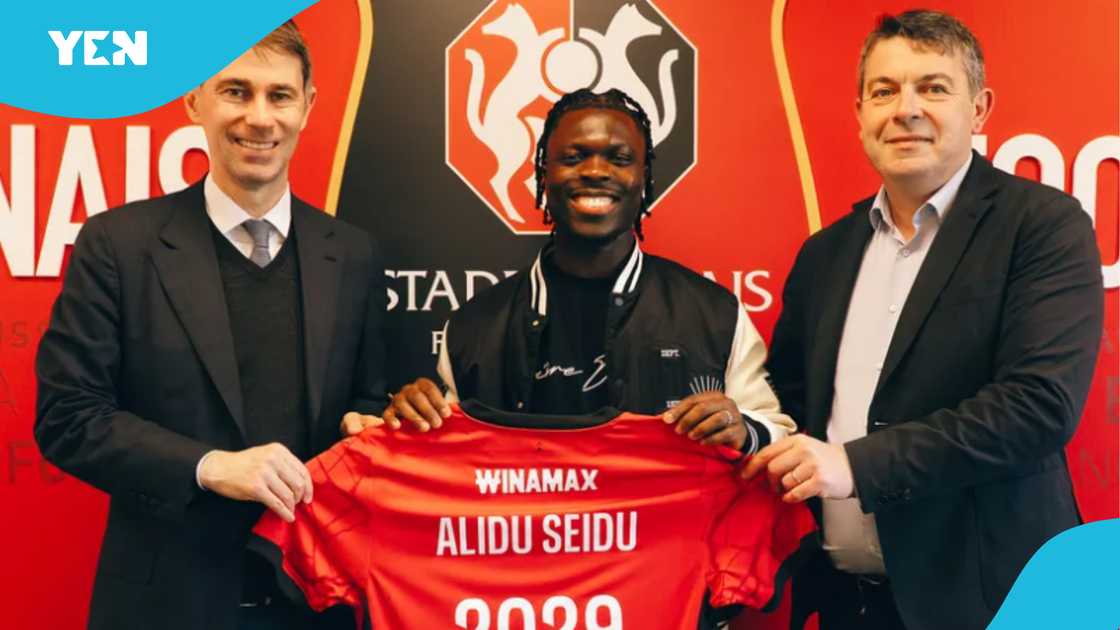 Alidu Seidu celebrates new contract. Alidu Seidu celebrates new contract.