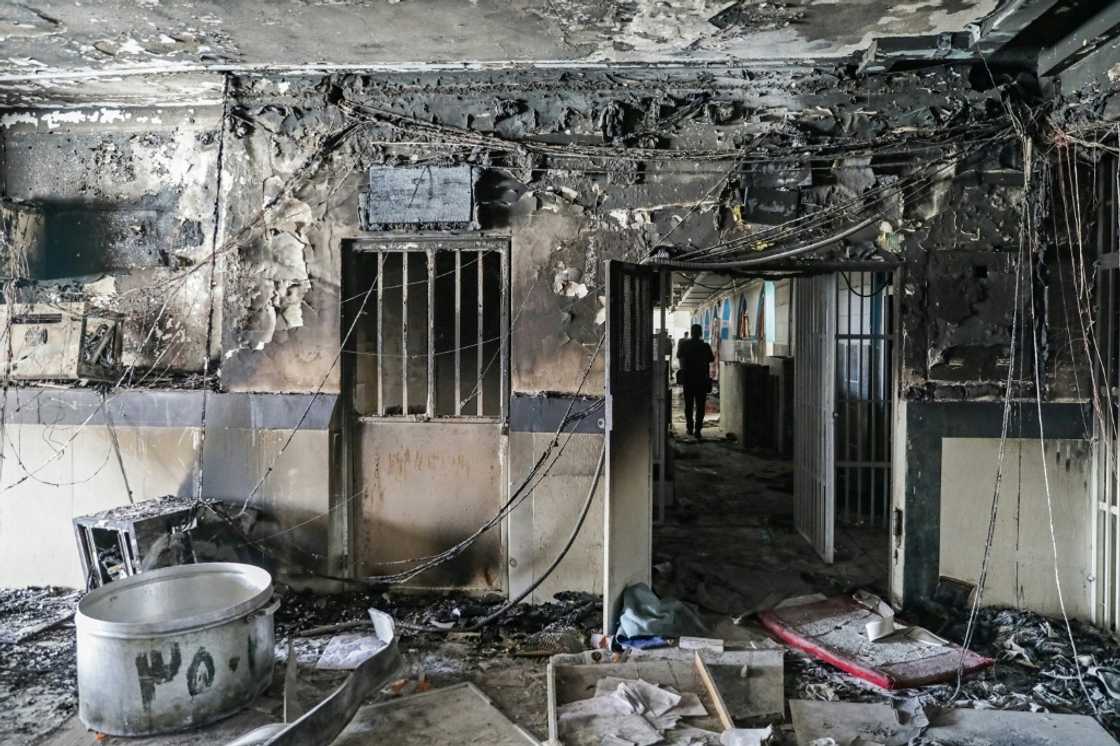 A picture obtained from the Iranian Mizan News Agency on October 16, 2022 shows damage caused by a fire in the Evin prison, northwest of the Iranian capital Tehran A picture obtained from the Iranian Mizan News Agency on October 16, 2022 shows damage caused by a fire in the Evin prison, northwest of the Iranian capital Tehran