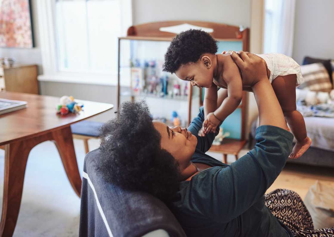 A lady and a todder are bonding