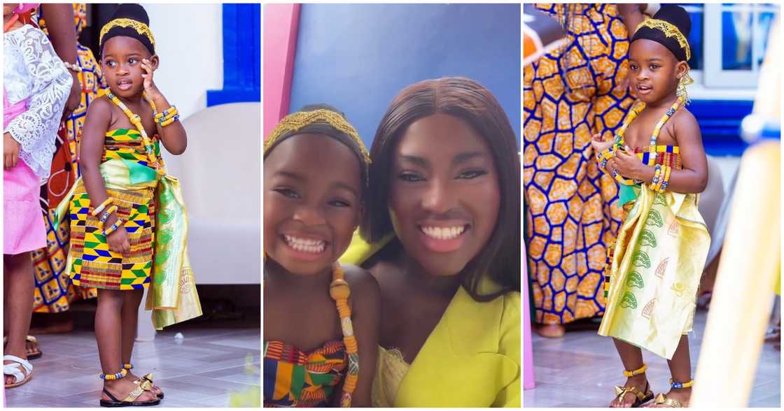 Fella Makafui And Medikal's Daughter Island Frimpong Looks Regal In ...