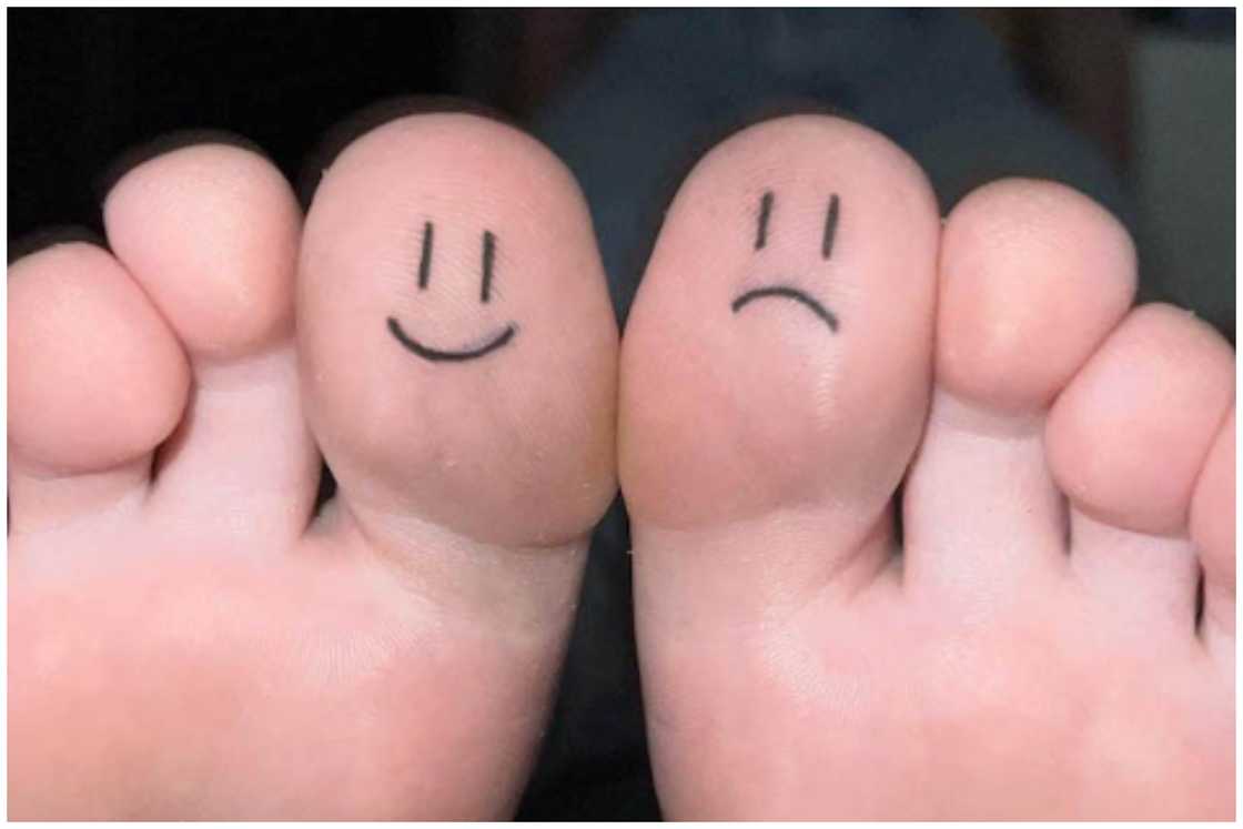 Happy face and sad face Happy face and sad face