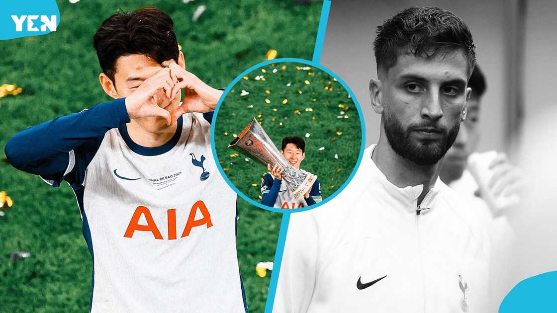 Son Heung-min, Tottenham Hotspur, Premier League, Europa League final 2025, Tottenham win Europa League, Manchester United lose Europa League final, Rodrigo Bentacur, Cristian Romero