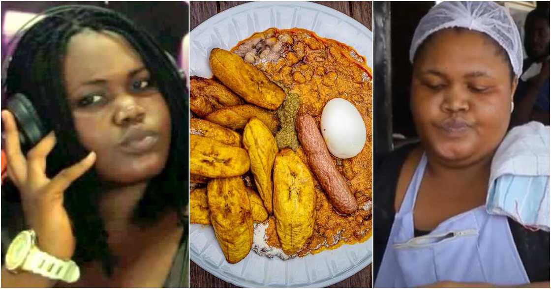 Ghanaian lady quits journalism job to sell beans and gari Ghanaian lady quits journalism job to sell beans and gari