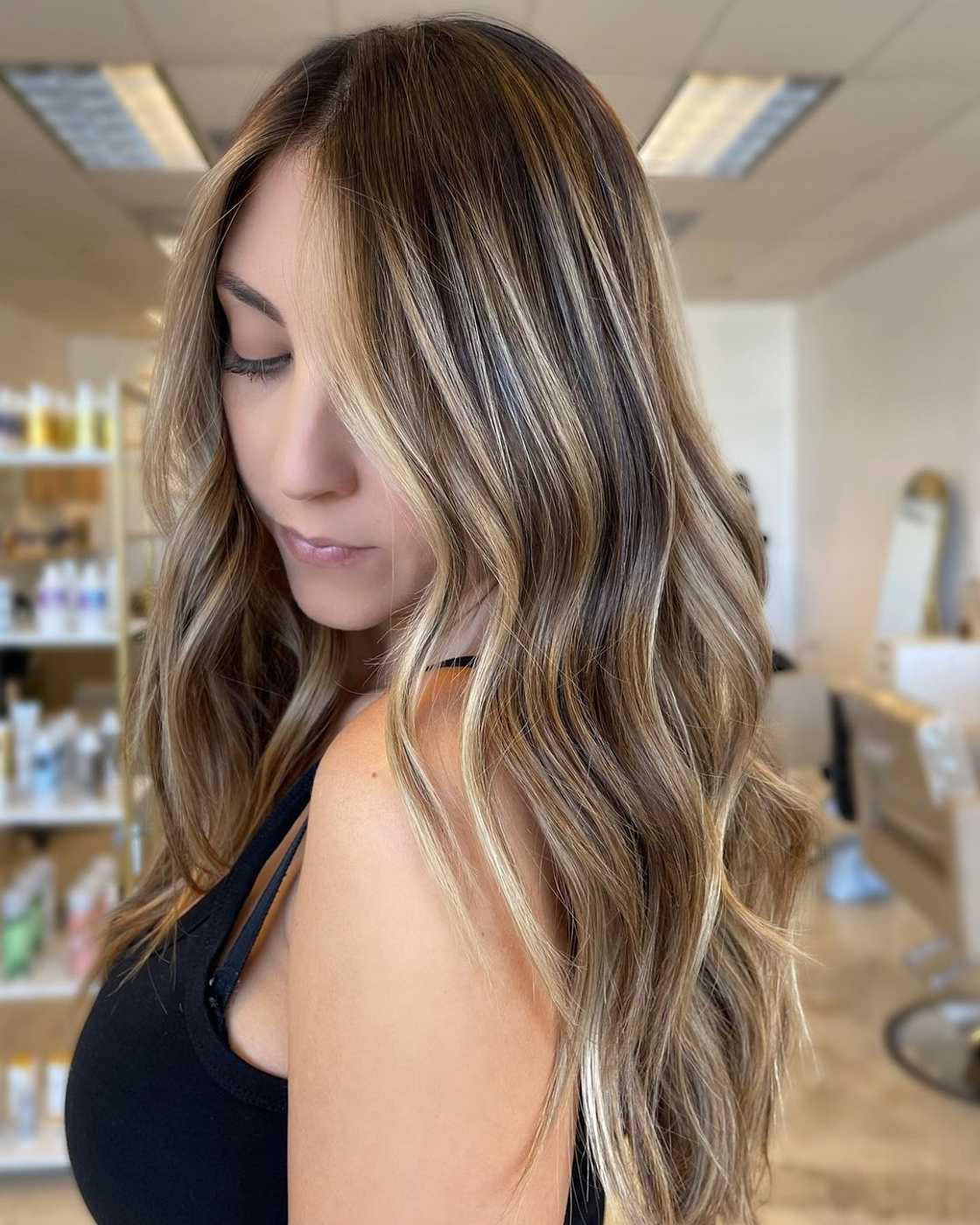 brown hair with blonde highlights