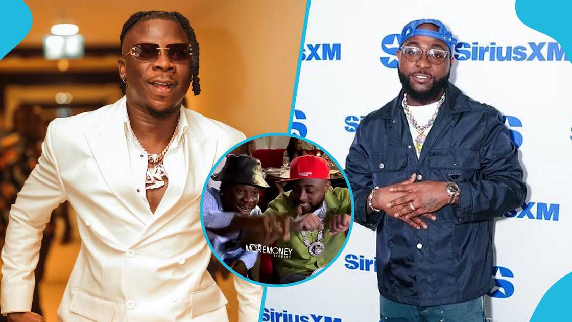 Stonebwoy, Davido, Stonebwoy and Davido, Stonebwoy and Davido in a restaurant, Stonebwoy and Davido dine, Stonebwoy's songs