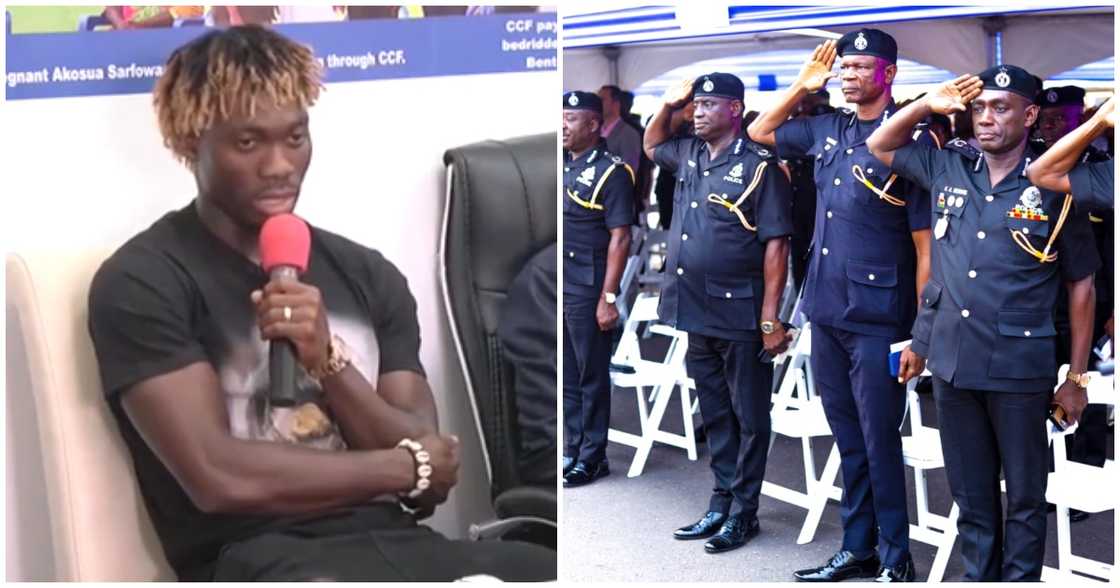 Photo of Christian Atsu and Ghana police Photo of Christian Atsu and Ghana police