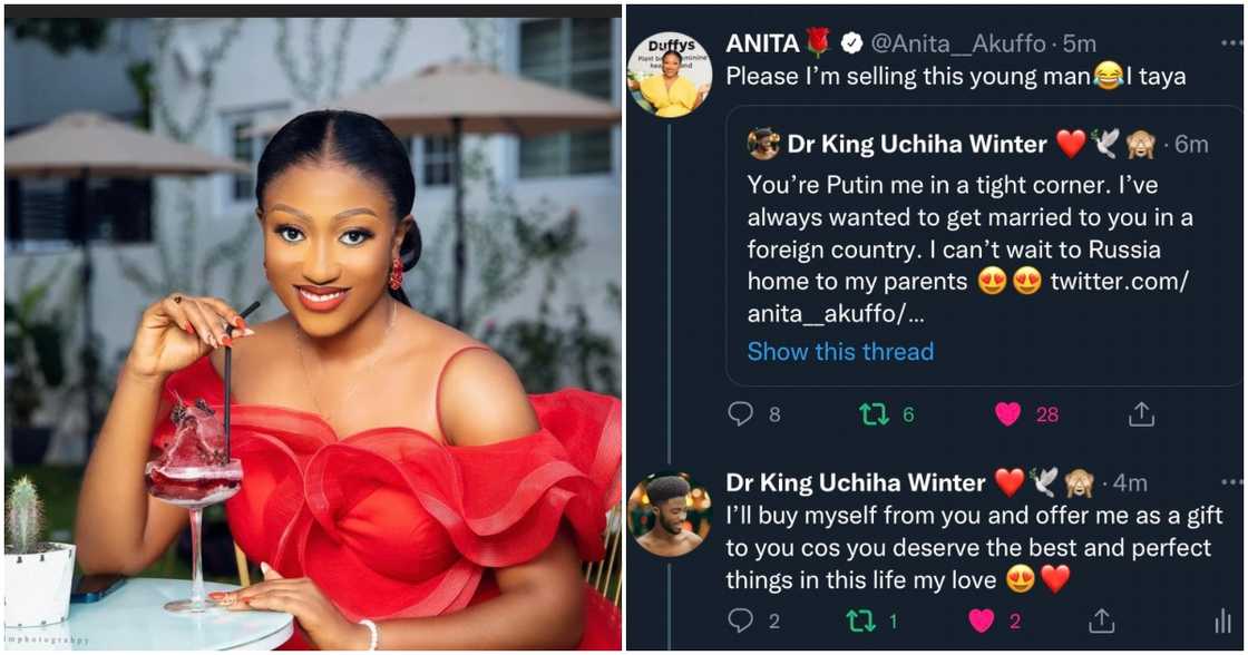 Photo of Anita Akuffo and sections of her tweets Photo of Anita Akuffo and sections of her tweets