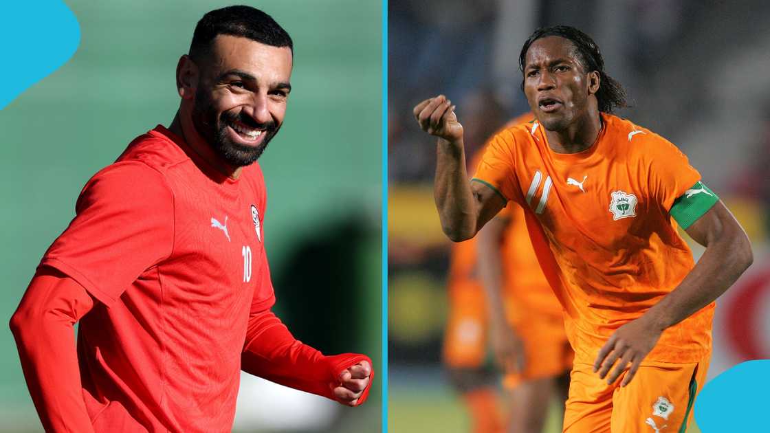 Mohamed Salah, AFCON 2025, Didier Drogba, Egypt national team, Africa Cup of Nations, goal scoring record, Hossam Hassan, Benin vs Egypt, African football legends.