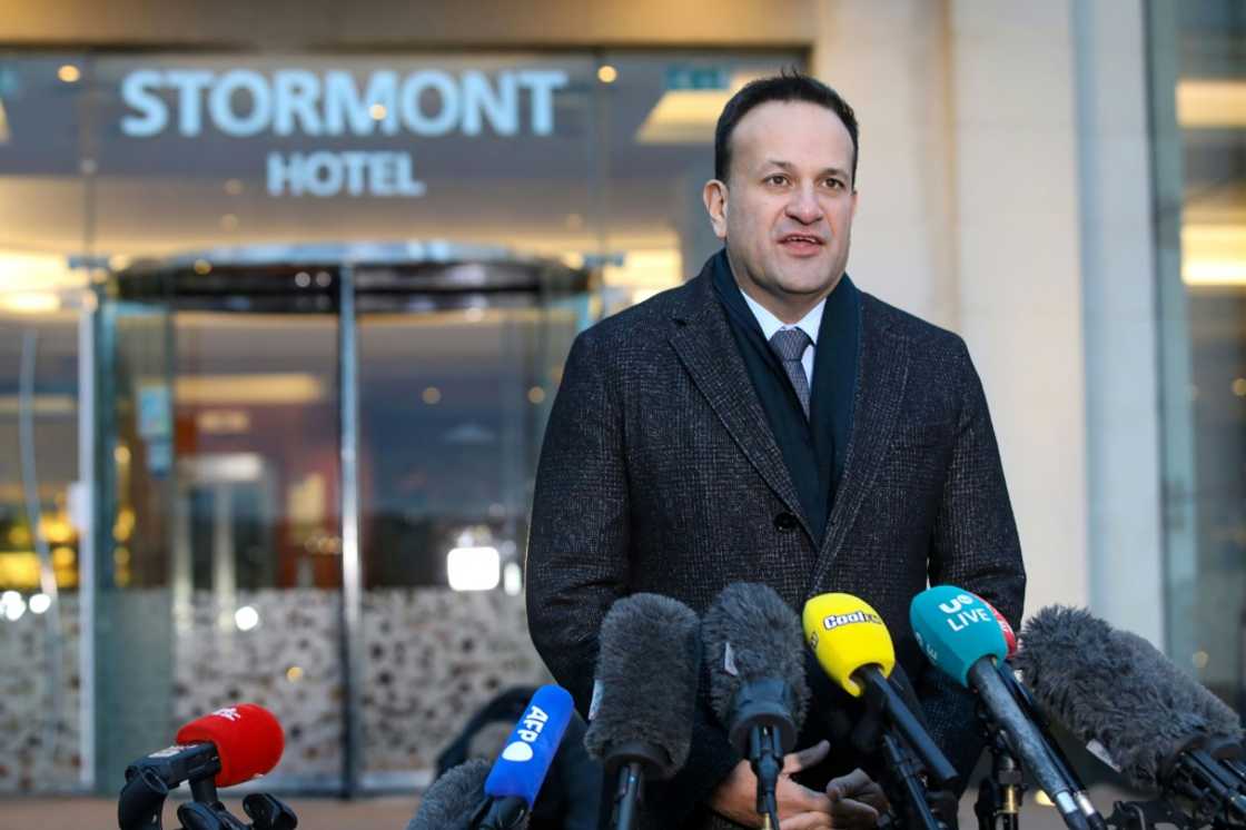 Irish premier Leo Varadkar met leaders of Northern Ireland's political parties in Belfast about divisive post-Brexit trade rules Irish premier Leo Varadkar met leaders of Northern Ireland's political parties in Belfast about divisive post-Brexit trade rules