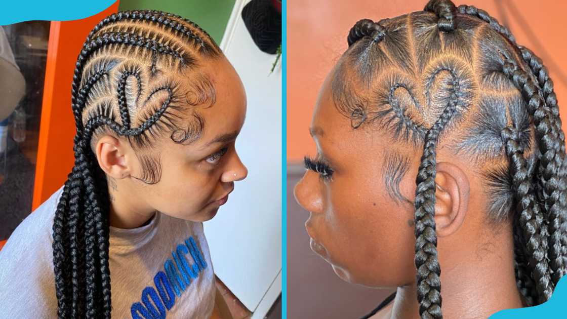 Heart-styled braids Heart-styled braids