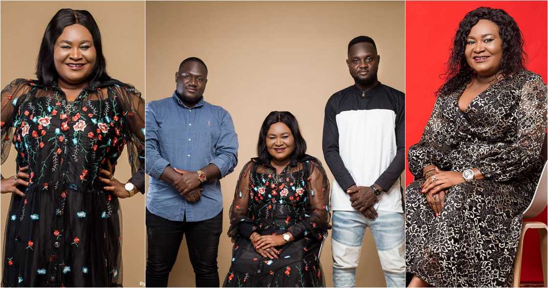 Kumawood actress Akyere Bruwaa and sons Kumawood actress Akyere Bruwaa and sons
