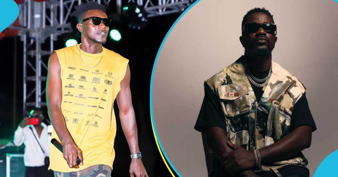 Keche Joshua and Sarkodie rocking designer outfits amid controversial comments about Ghana's top rappers. Keche Joshua and Sarkodie rocking designer outfits amid controversial comments about Ghana's top rappers.