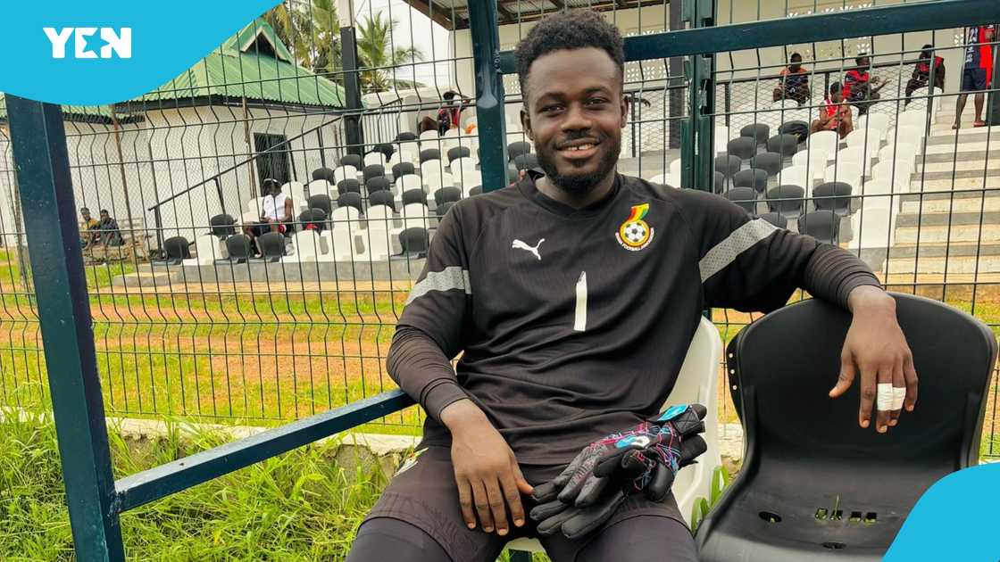 Lawrence Osei Baffour, Ghana Premier League, American dream, Heart of Lions, Ghanaian goalkeeper, Black Galaxies, relocation to US. Lawrence Osei Baffour, Ghana Premier League, American dream, Heart of Lions, Ghanaian goalkeeper, Black Galaxies, relocation to US.