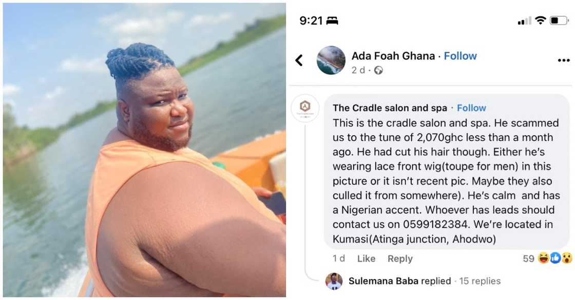 Photo of man who was caught after scamming different spas and restaurants in Ghana Photo of man who was caught after scamming different spas and restaurants in Ghana