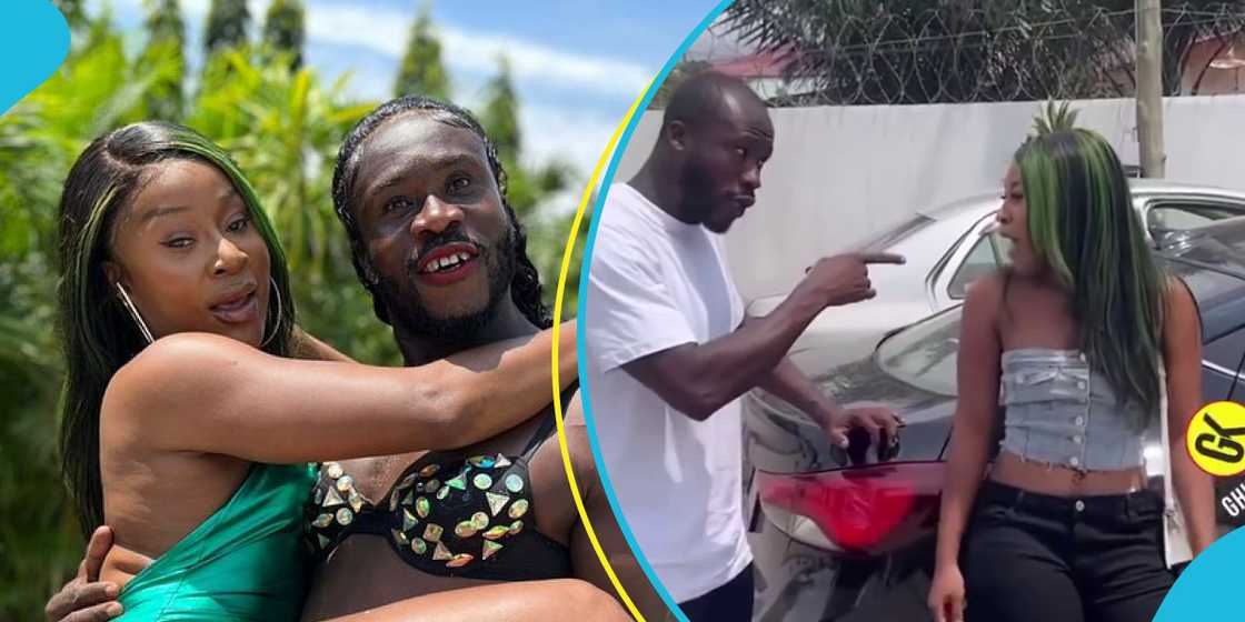 Efia Odo and Ras Nene in a skit Efia Odo and Ras Nene in a skit