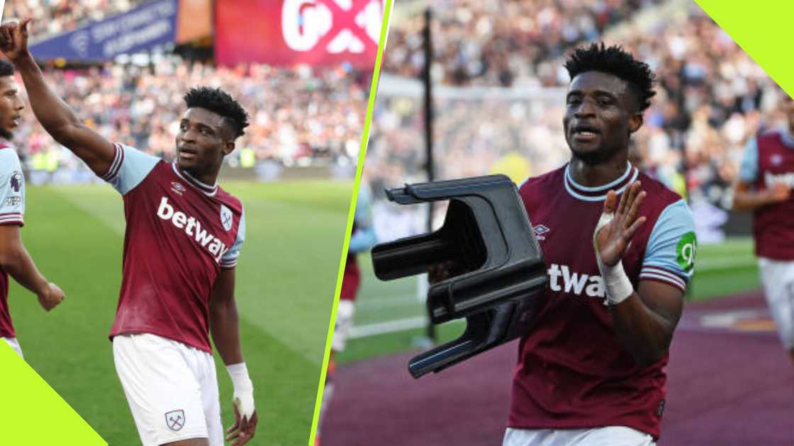 Mohammed Kudus celebrates. Mohammed Kudus celebrates.