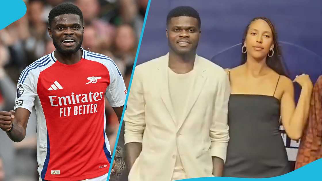 Thomas Partey, Janine Mackson, wife, Arsenal, 2025 Ghana Football Awards. Thomas Partey, Janine Mackson, wife, Arsenal, 2025 Ghana Football Awards.
