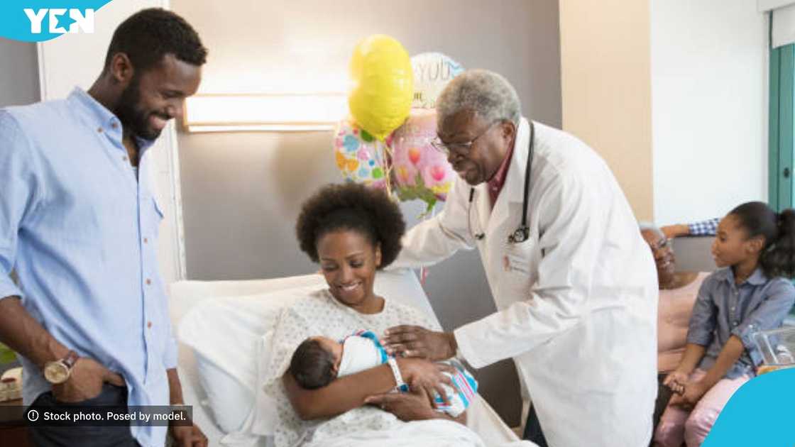 A 61-year-old Ghanaian woman, stunned medical staff, Greater Accra Regional Hospital, Ridge Hospital, delivering her first child, decades of childbearing.