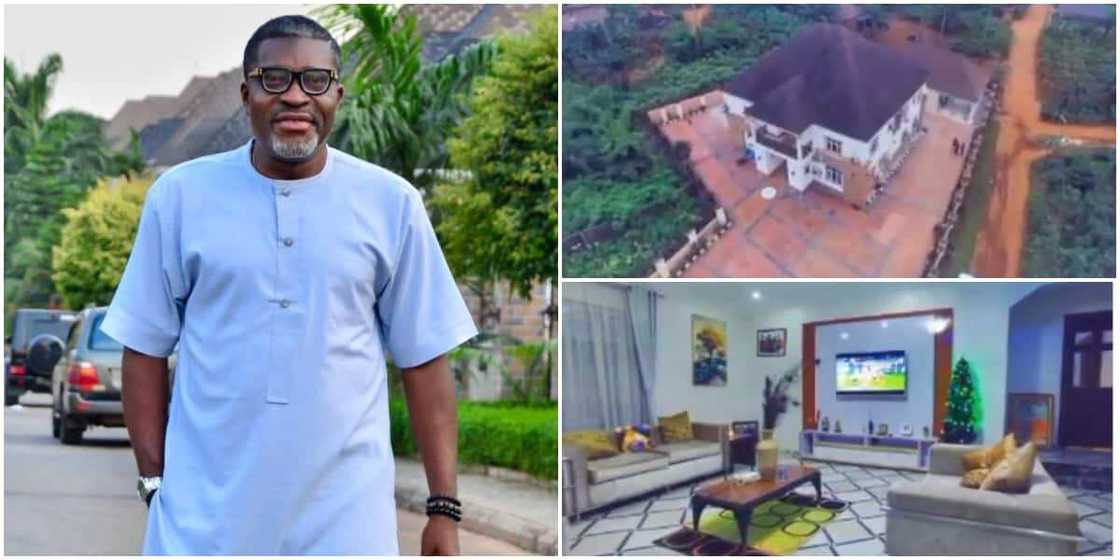 Kanayo O. Kanayo shares video of his new mini 'stadium-like' mansion in Imo state