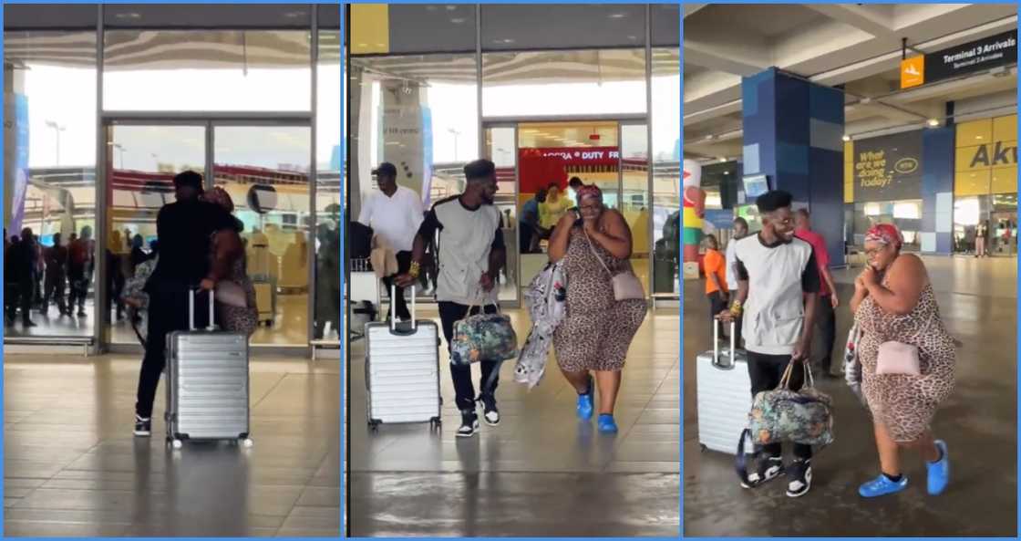 Ghanaian man welcomes his curvy US lover at Kotoka International Airport Ghanaian man welcomes his curvy US lover at Kotoka International Airport