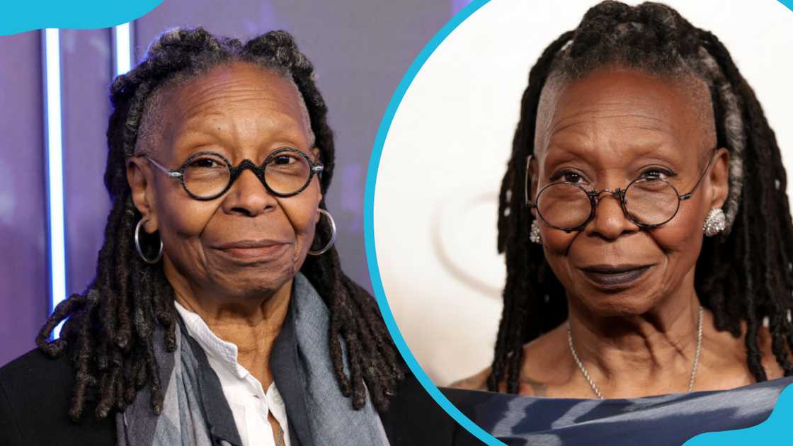 Whoopi Goldberg participates in the 97th annual Oscar at Dolby Theater (L) and SNL50 (R).