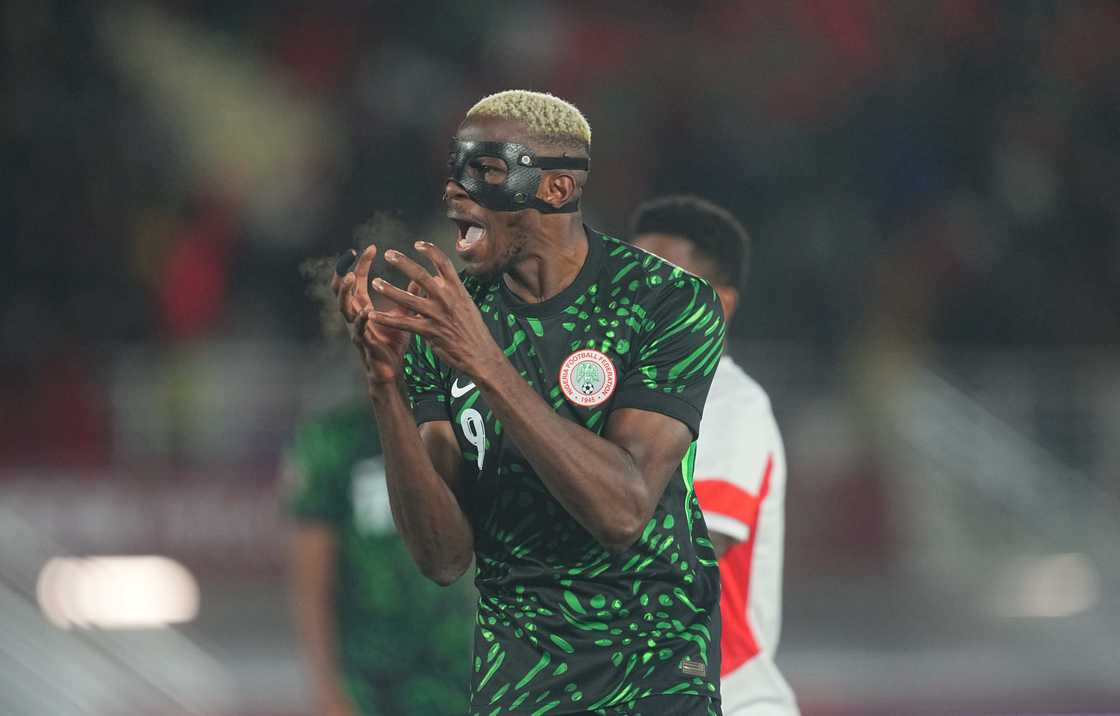 Victor Osimhen and Ademola Lookman clash, Osimhen scores for Nigeria, Nigeria beat Mozambique, AFCON 2025, Lookman assists, Lookman goal Nigeria, Nigeria Super Eagles