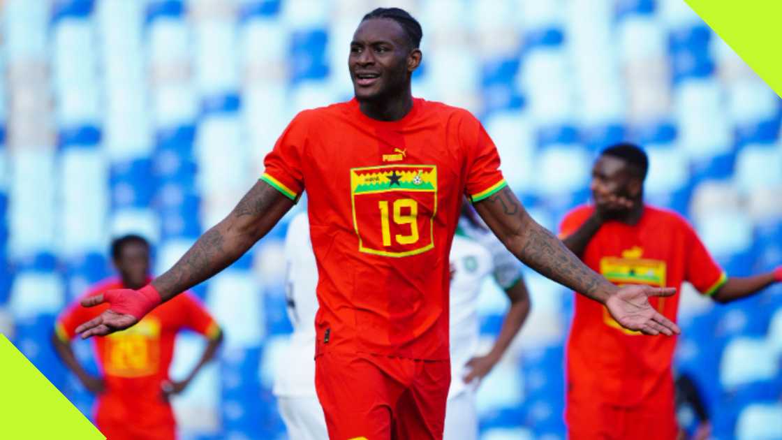 Jerome Opoku with the Black Stars. Jerome Opoku with the Black Stars.