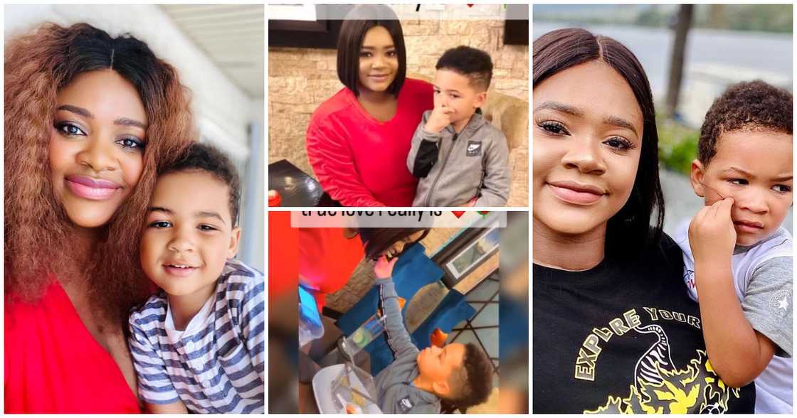 Kafui Danku Gets Fans Envious of Her Relationship With 'Obroni' Son in New Video Kafui Danku Gets Fans Envious of Her Relationship With 'Obroni' Son in New Video