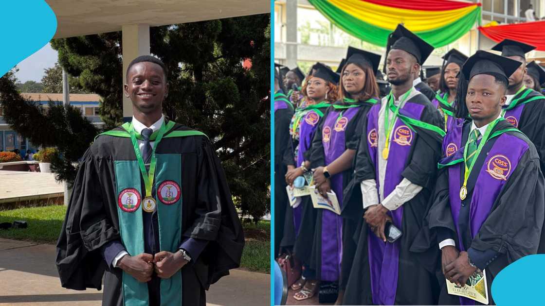 Samuel Agbenyegah, KNUST Graduation, KNUST, 2024 Graduation, Della Russel Ocloo, Charcoal seller, Social media help, Scholarship. Samuel Agbenyegah, KNUST Graduation, KNUST, 2024 Graduation, Della Russel Ocloo, Charcoal seller, Social media help, Scholarship.