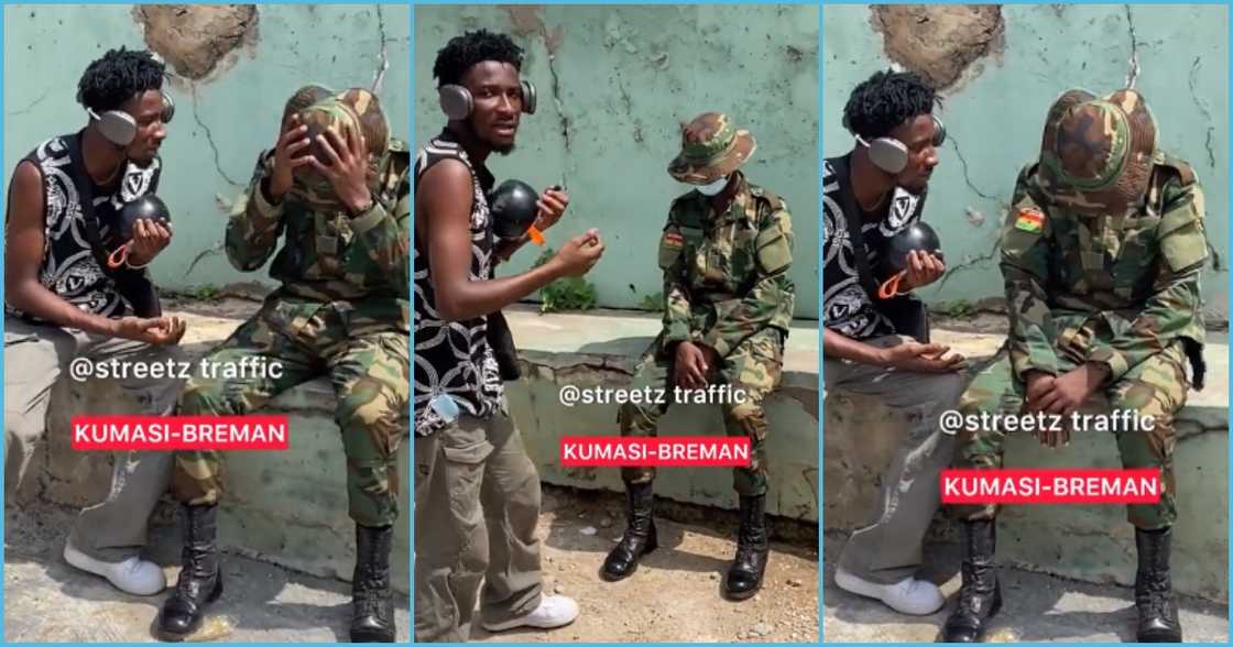 Photo of Ghanaian soldier and TikToker Photo of Ghanaian soldier and TikToker