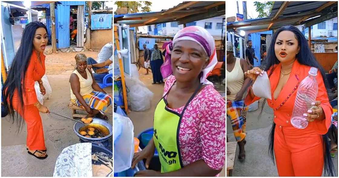 Nana Ama McBrown Buys Porridge Nana Ama McBrown Buys Porridge