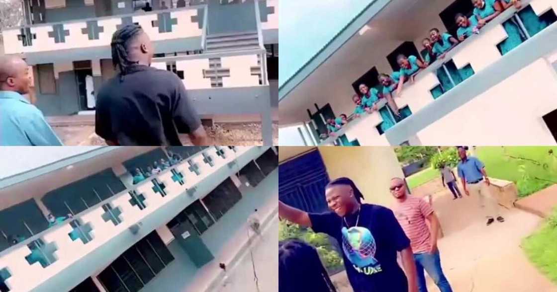 Stonebwoy: Girls At St Roses Go Gaga As Musician Storms Their Campus (Video)