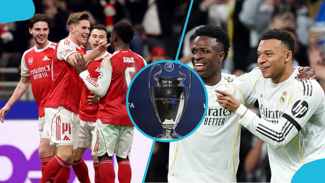 UEFA Champions League, Arsenal, Real Madrid, Champions League knockout stage, Kylian Mbappé, Thomas Partey, Inter Milan, Bayern Munich, European heavyweights, football results.