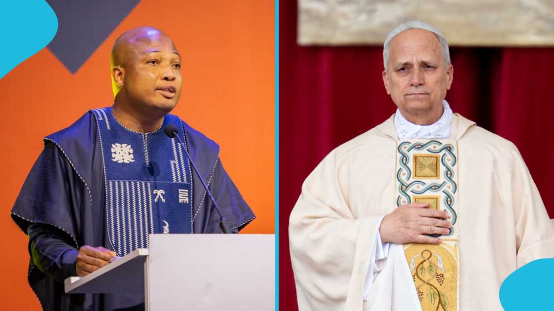 Samuel Okudzeto Ablakwa, Pope Leo XIV, Okudzeto meets Pope, Foreign Affairs Minister, Mass of Inauguration, Roman Catholic faith, New Pope. Samuel Okudzeto Ablakwa, Pope Leo XIV, Okudzeto meets Pope, Foreign Affairs Minister, Mass of Inauguration, Roman Catholic faith, New Pope.