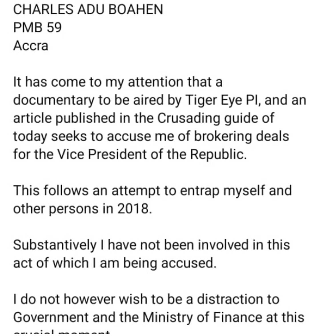 Charles Adu Boahen has broken his silence on the 2018 entrapment video of Anas Aremeyaw Anas and has denied using Dr Bawumia’s name to receive bribes