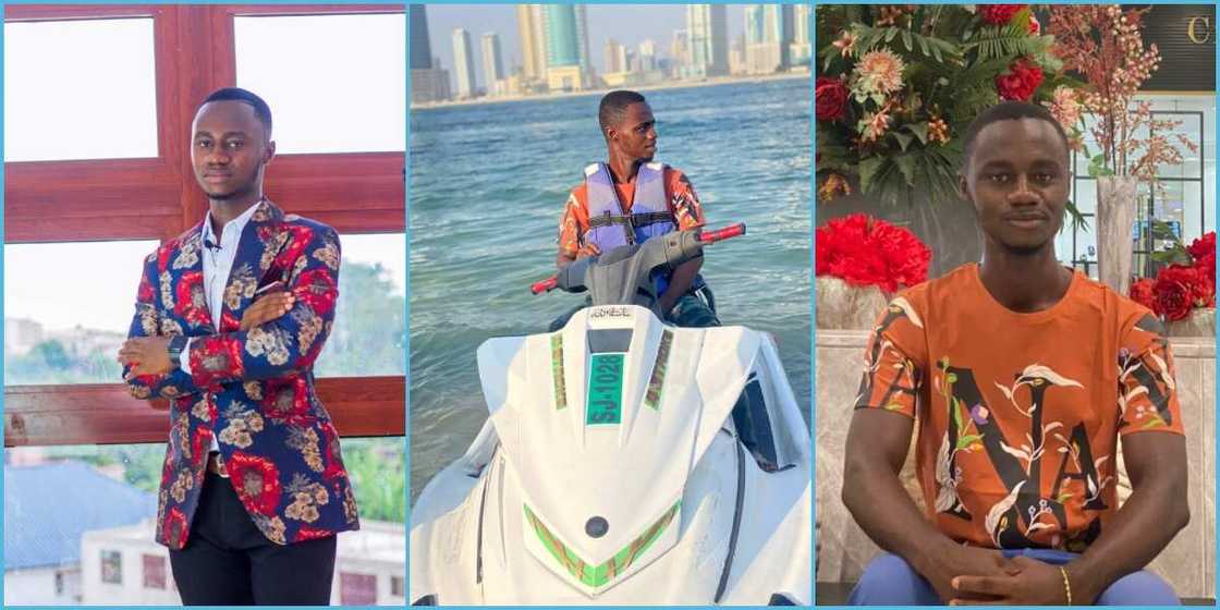 Young Ghanaian Graduates From KNUST, Travels To Dubai To Celebrate Graduation Young Ghanaian Graduates From KNUST, Travels To Dubai To Celebrate Graduation