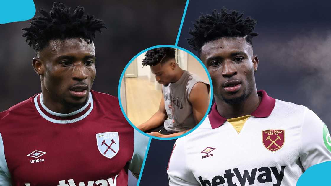 Mohammed Kudus looked handsome after getting a new haircut at his base in the United Kingdom. Photos by Crystal Pix/MB Media/Getty, @herokutz/X and Alex Livesey - Danehouse/Getty. Mohammed Kudus looked handsome after getting a new haircut at his base in the United Kingdom. Photos by Crystal Pix/MB Media/Getty, @herokutz/X and Alex Livesey - Danehouse/Getty.