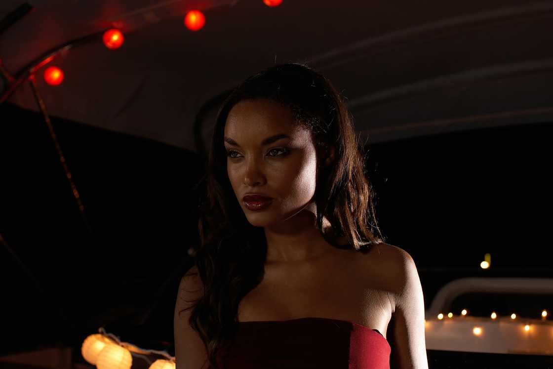 A tired woman walking