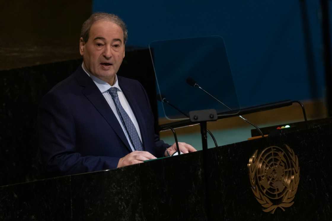 Syria’s Foreign Minister Faisal al-Meqdad addresses the 77th session of the United Nations General Assembly Syria’s Foreign Minister Faisal al-Meqdad addresses the 77th session of the United Nations General Assembly