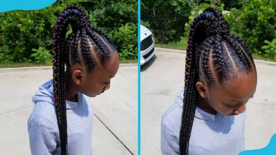 Chunky braided ponytail