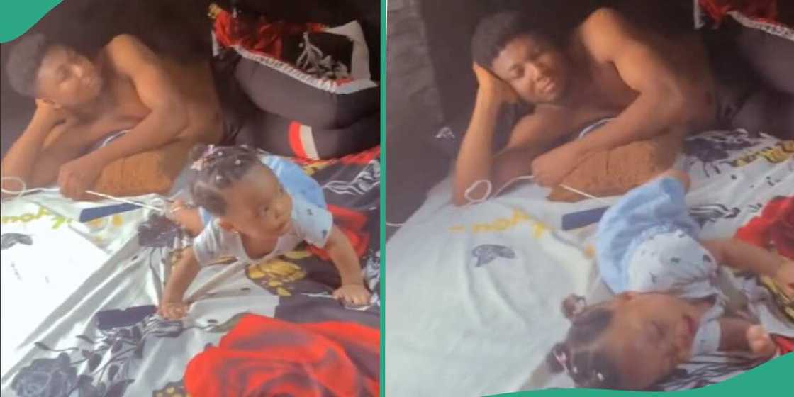 Woman shares video after returning home to see her baby's leg tied up by her husband Woman shares video after returning home to see her baby's leg tied up by her husband