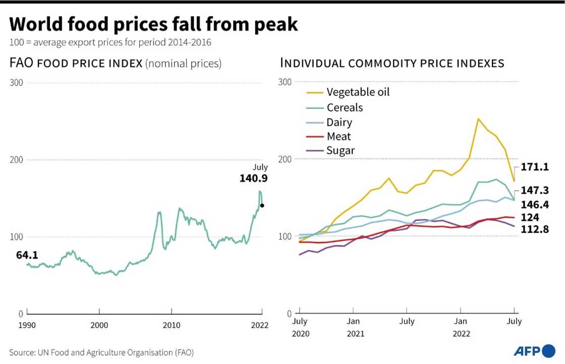 World food prices fall from peak World food prices fall from peak
