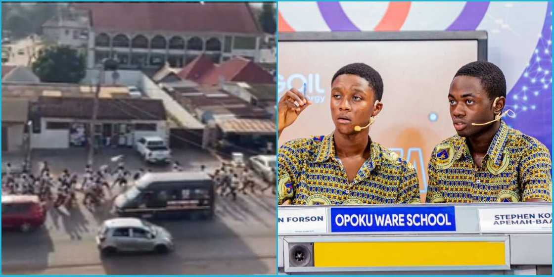 Opoku Ware School Wins NSMQ Semi-Finals, Students Celebrate With Joyous March To Prempeh College Opoku Ware School Wins NSMQ Semi-Finals, Students Celebrate With Joyous March To Prempeh College