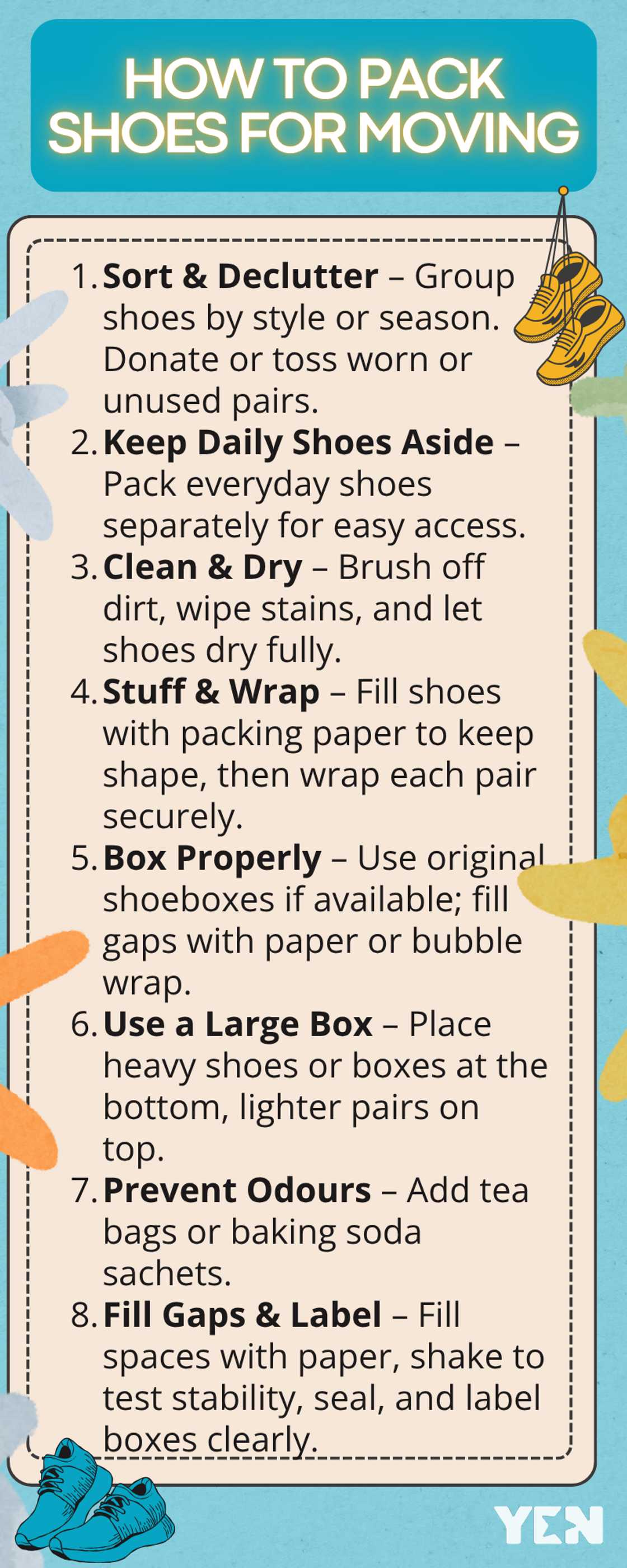 Guide on how to pack shoes for moving Guide on how to pack shoes for moving