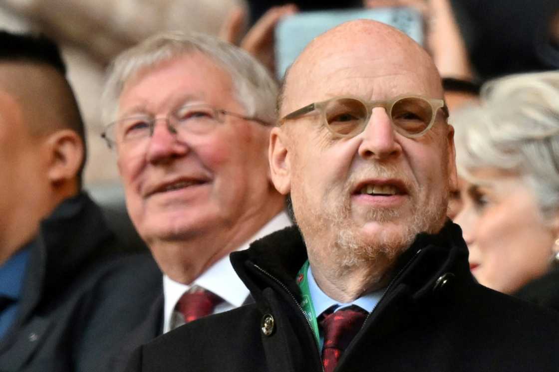 Manchester United's American co-chairman Avram Glazer attended the League Cup final with the club's former manager Alex Ferguson Manchester United's American co-chairman Avram Glazer attended the League Cup final with the club's former manager Alex Ferguson