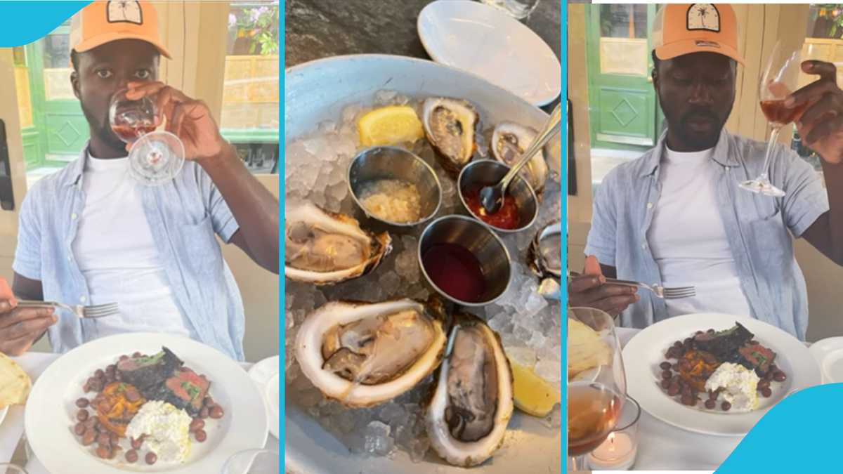 Ghanaian Rapper Asem Enjoys Life As He Sips Red Wine And Eats At ...