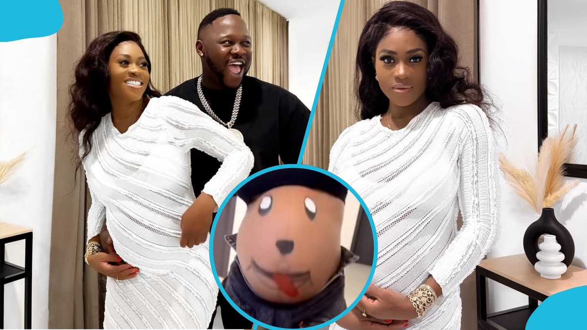 Image for article Space Frimpong Medikals Girlfriend Eazzy Shades Fella Makafui as She Gives Birth to a Baby Boy
