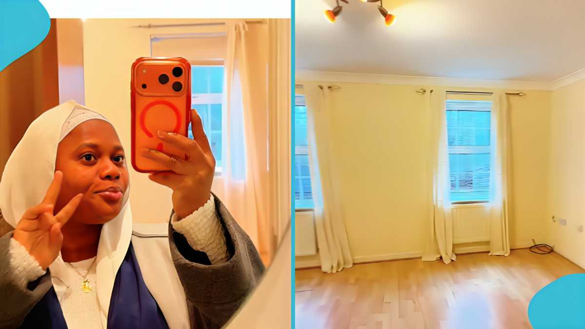 Ghanaian nurse delights as she moves into a 3-bedroom house in UK, shows interior in adorable video